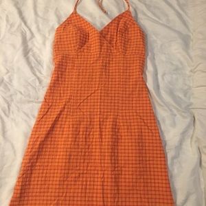 Orange halter dress
